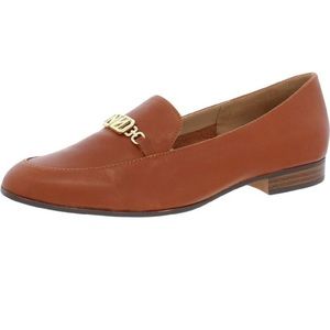 Naturalizer Womens Jones Brown Leather Slip On Penny Loafers Shoes